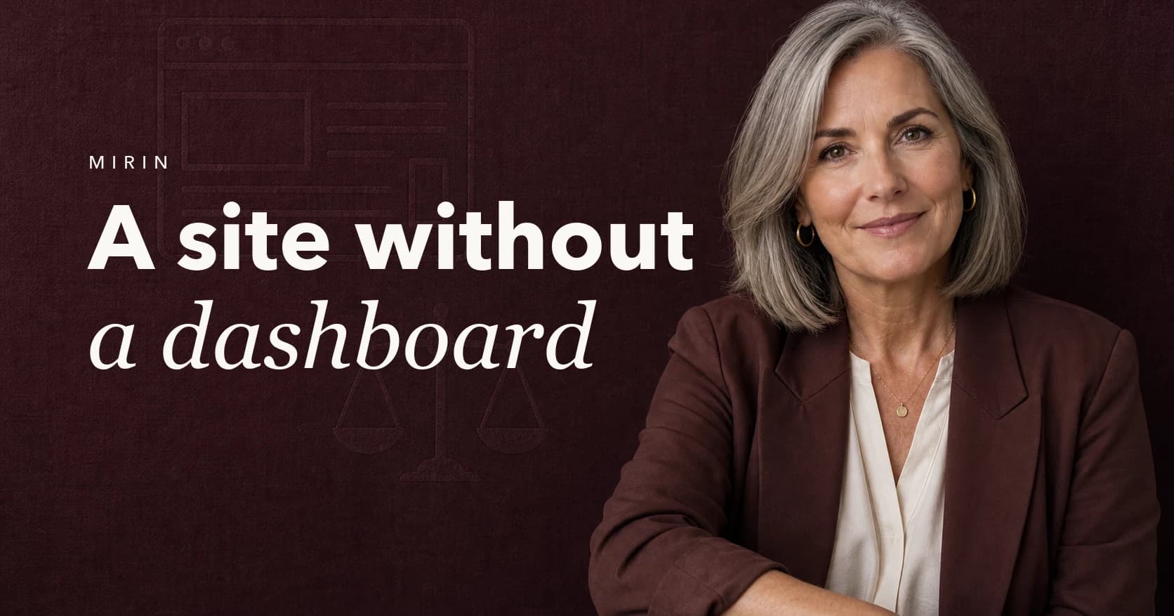 A site without a dashboard
