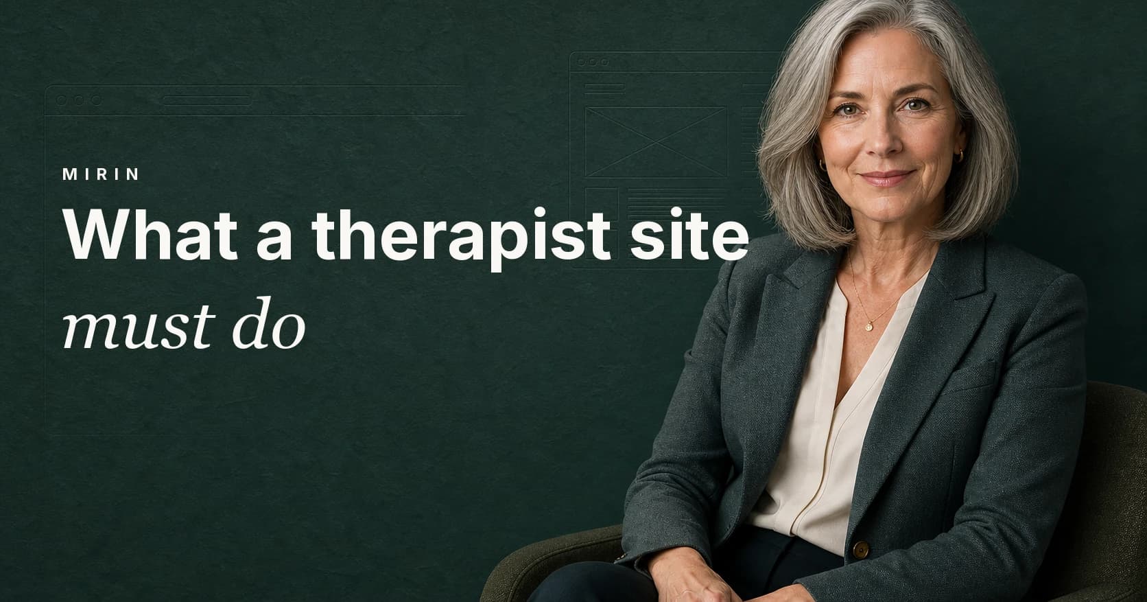 What a therapist site must do